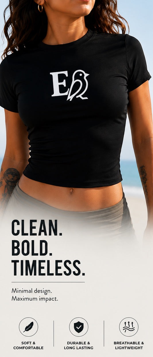 Early Bird Ladies Workout Crop Shirt
