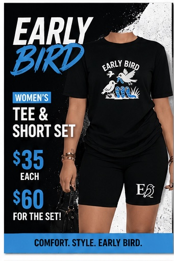 Early Bird Women's Tee & Short Set